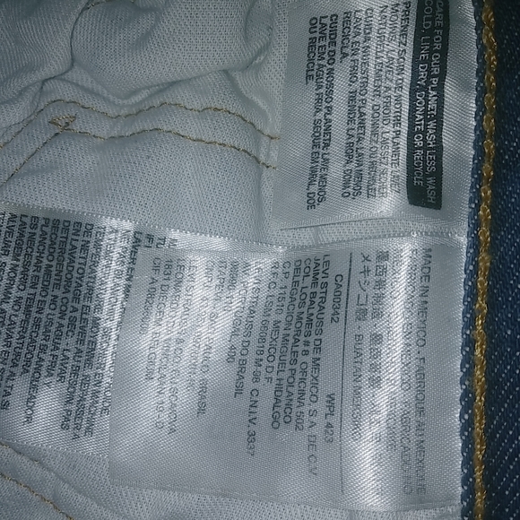 Levis 501 Mens 54x30 Dark Wash Straight Button Fly  Jeans - Picture 3 of 15